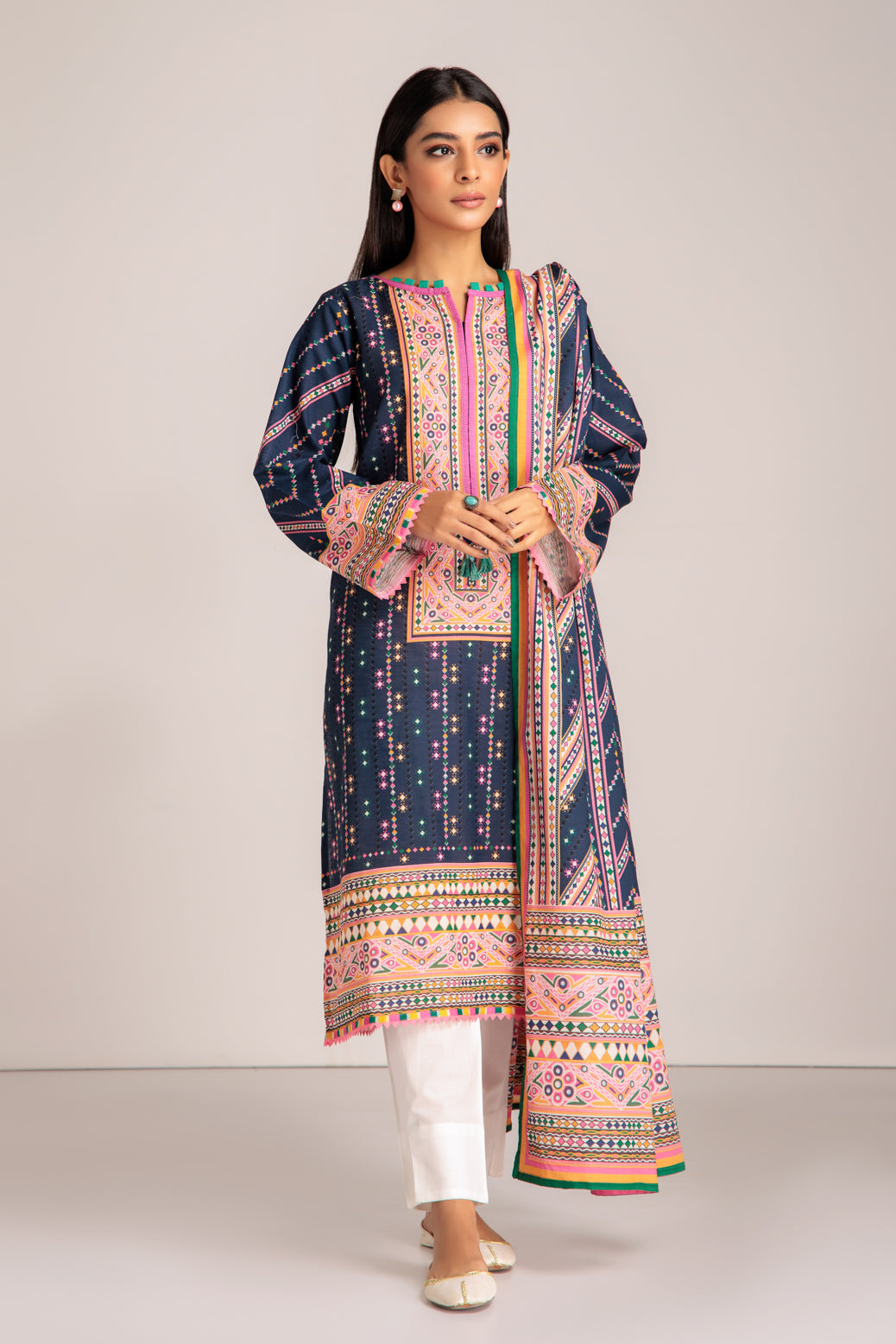 BLUE-KHADDAR-2 PIECE (WAS222P27)