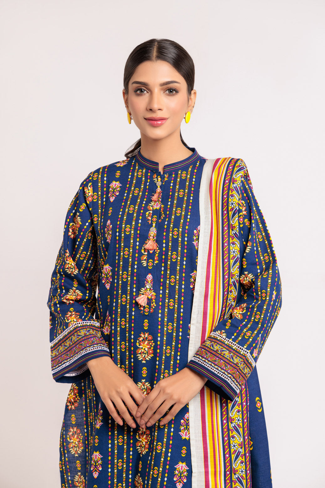 BLUE-KHADDAR-3 PIECE (WAS223P106)