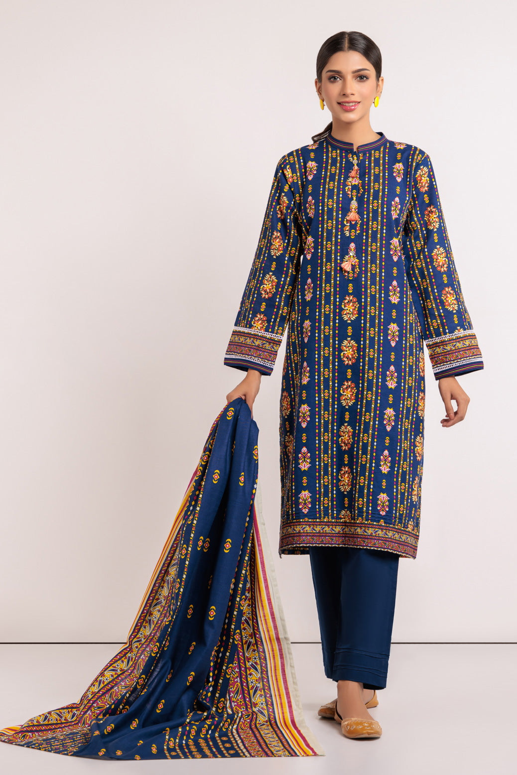 BLUE-KHADDAR-3 PIECE (WAS223P106)