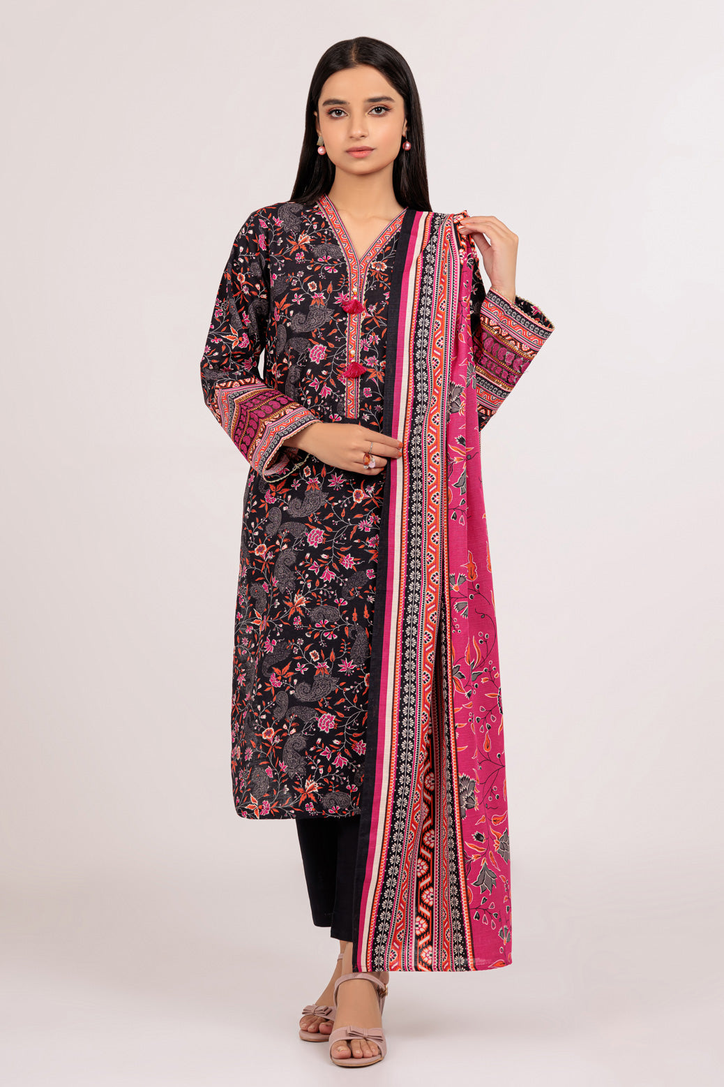 BLACK-KHADDAR-3 PIECE (WAS223P107)