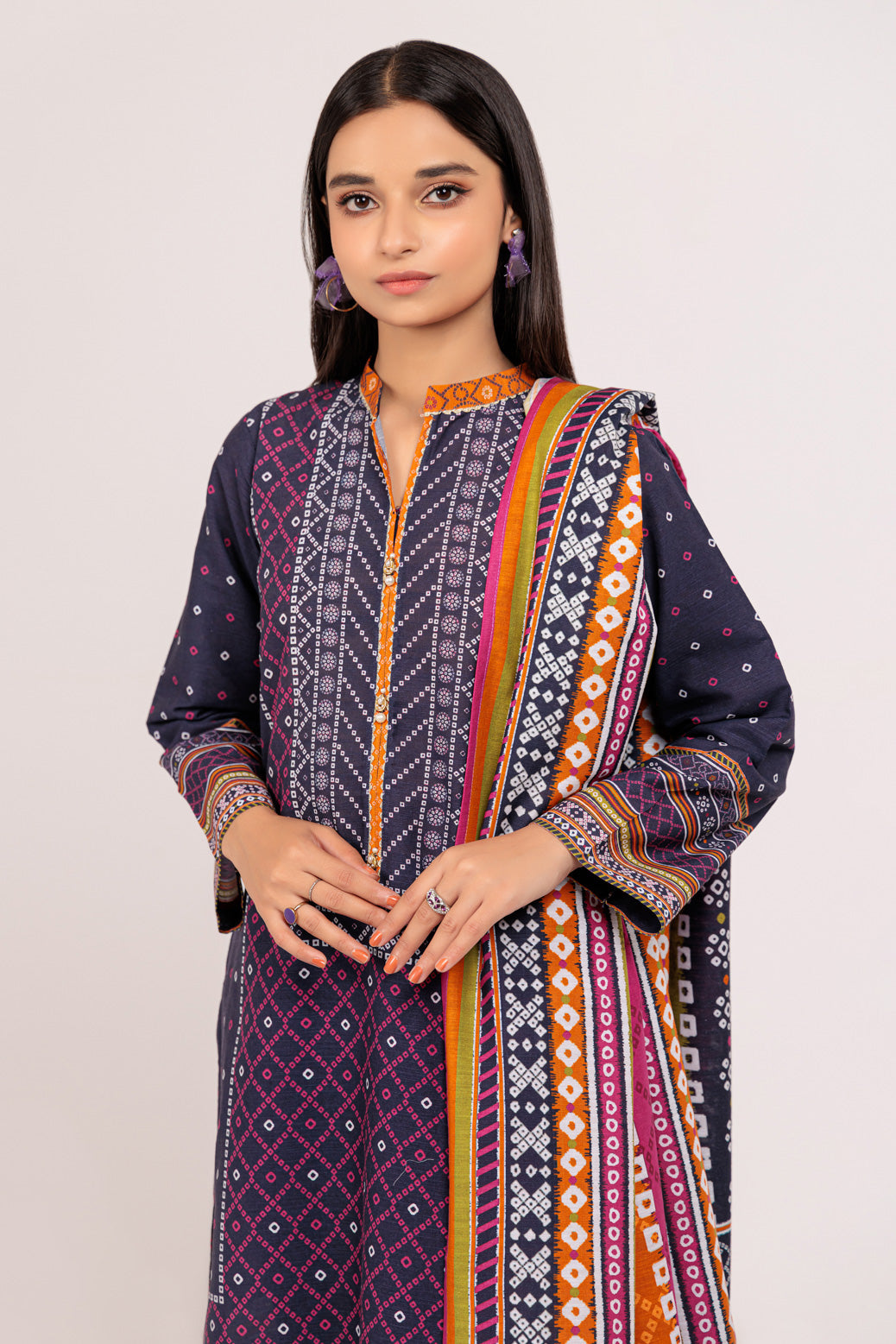 BLUE-KHADDAR-3 PIECE (WAS223P108)