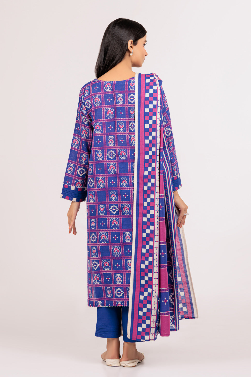 BLUE-KHADDAR-3 PIECE (WAS223P20)