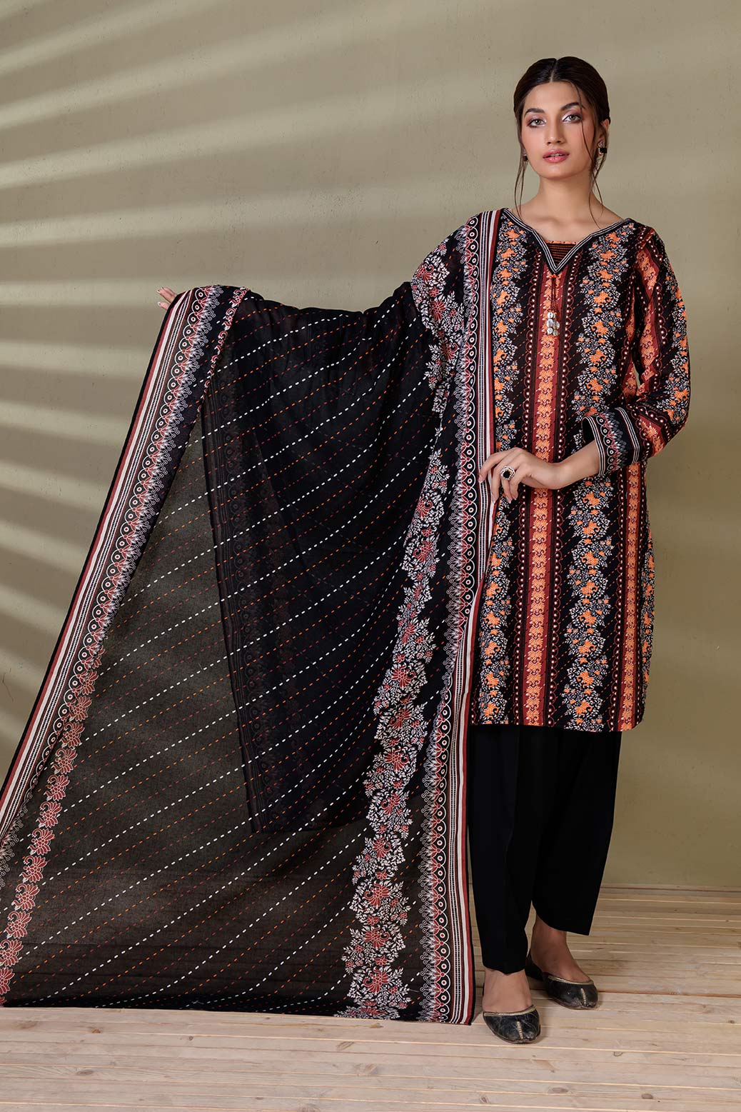 BLACK-KHADDAR-3 PIECE (WAS223P22)