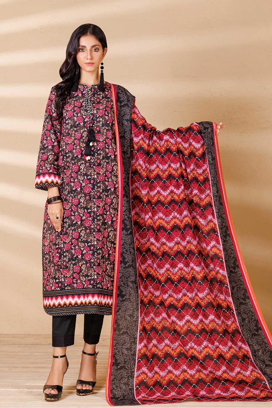 BLACK-KHADDAR-3 PIECE (WAS223P25)