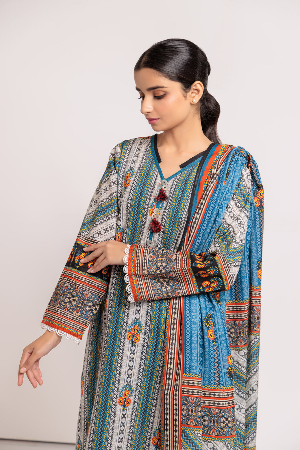 BLUE-KHADDAR-3 PIECE (WAS223P39)