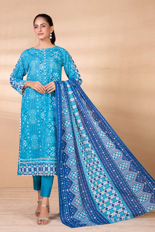 BLUE-KHADDAR-3 PIECE (WAS223P43)