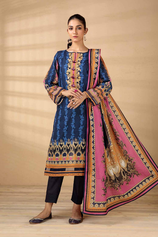 BLUE-KHADDAR-3 PIECE-SUIT (WAS223P50)