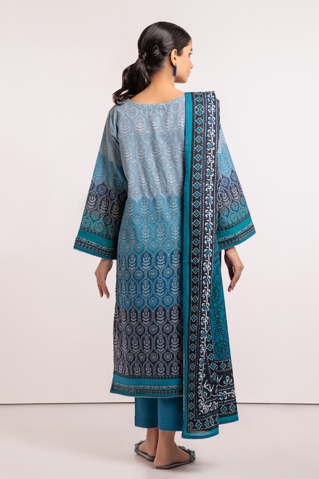 BLUE-KHADDAR-3 PIECE-SUIT (WAS223P61)