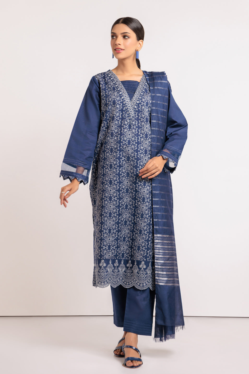 BLUE-KHADDAR-3 PIECE (WHS223P01)