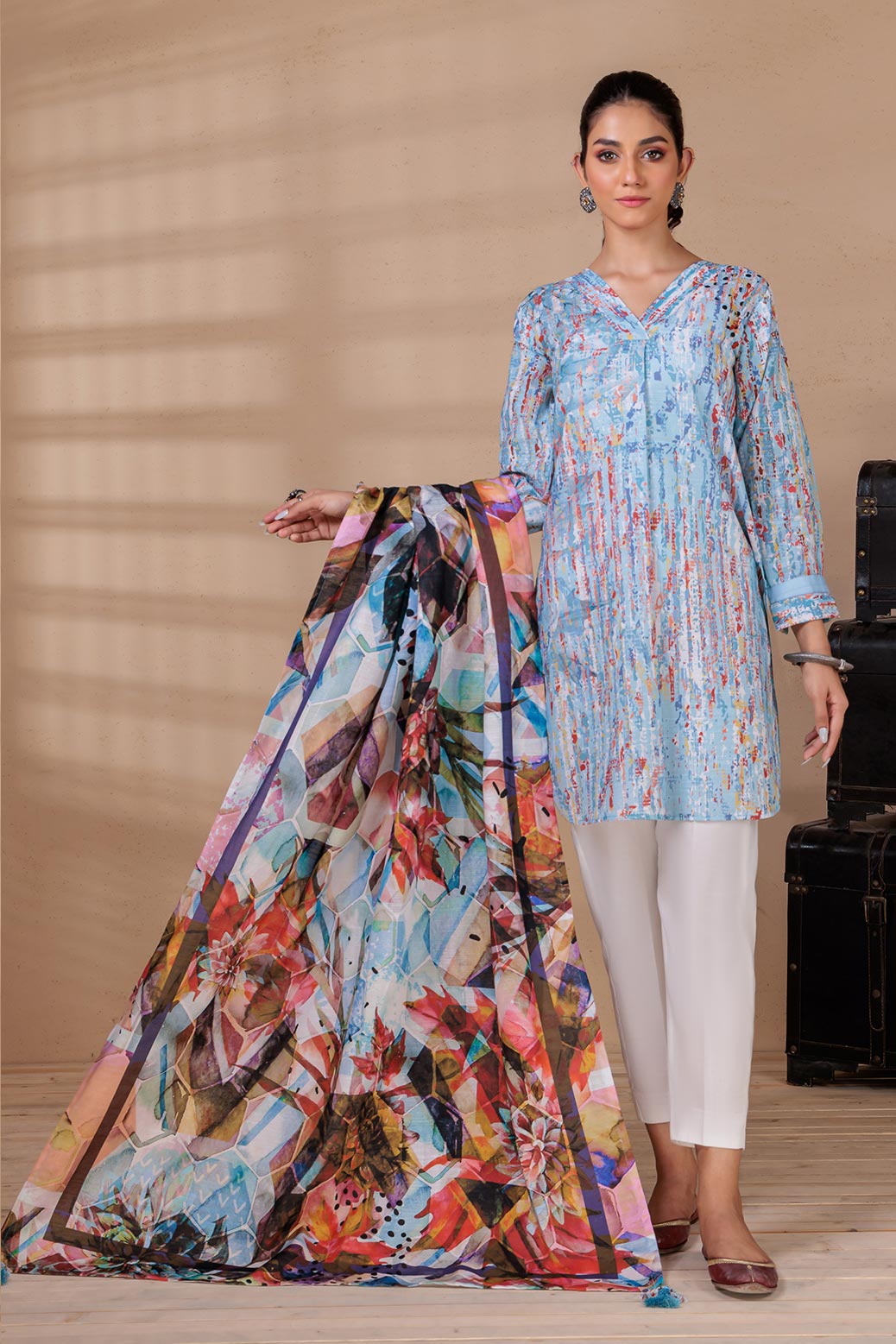 BLUE-KHADDAR-2 PIECE (WRS222P06)