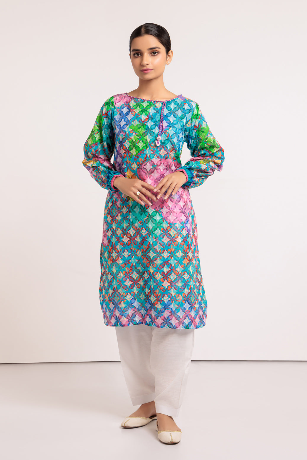 BLUE-KHADDAR-2 PIECE-SUIT (WRS222P13)