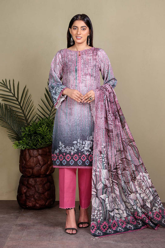 GRAY-KHADDAR-3 PIECE-SUIT (WRS223P20)