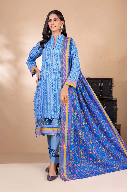 BLUE-KHADDAR-3 PIECE (WRS223P28)