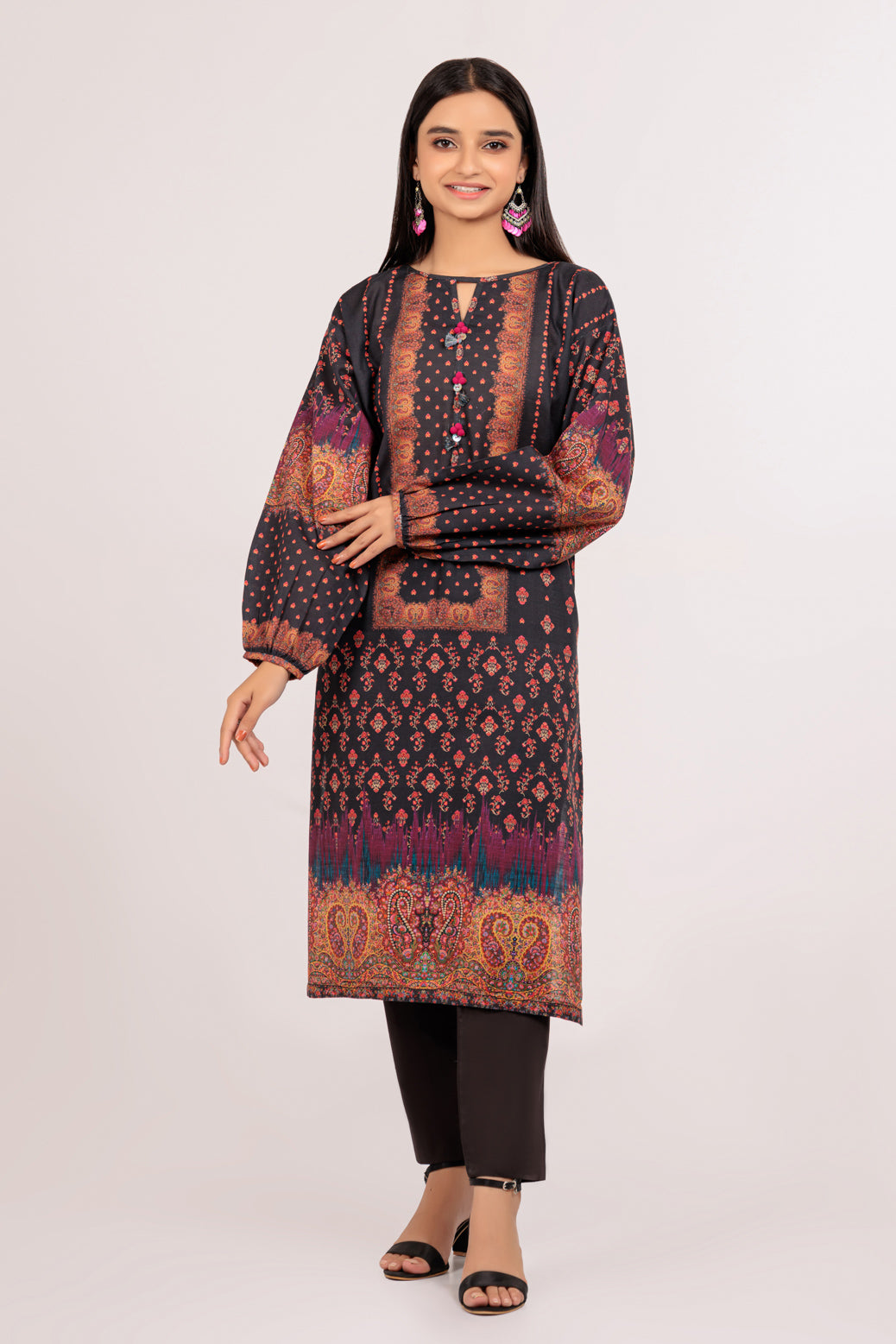 BLACK-KHADDAR-2 PIECE (WSS222P17)