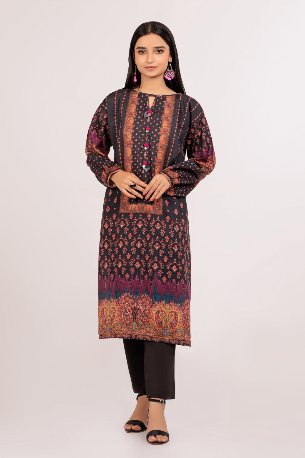 BLACK-KHADDAR-2 PIECE (WSS222P17)