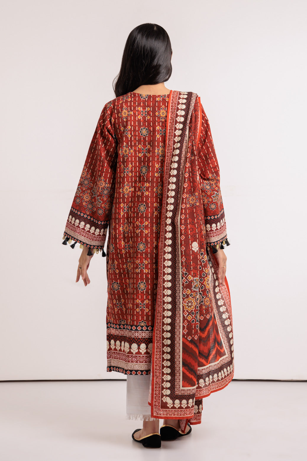 BROWN-KHADDAR-2 PIECE-SUIT (WSS222P21)