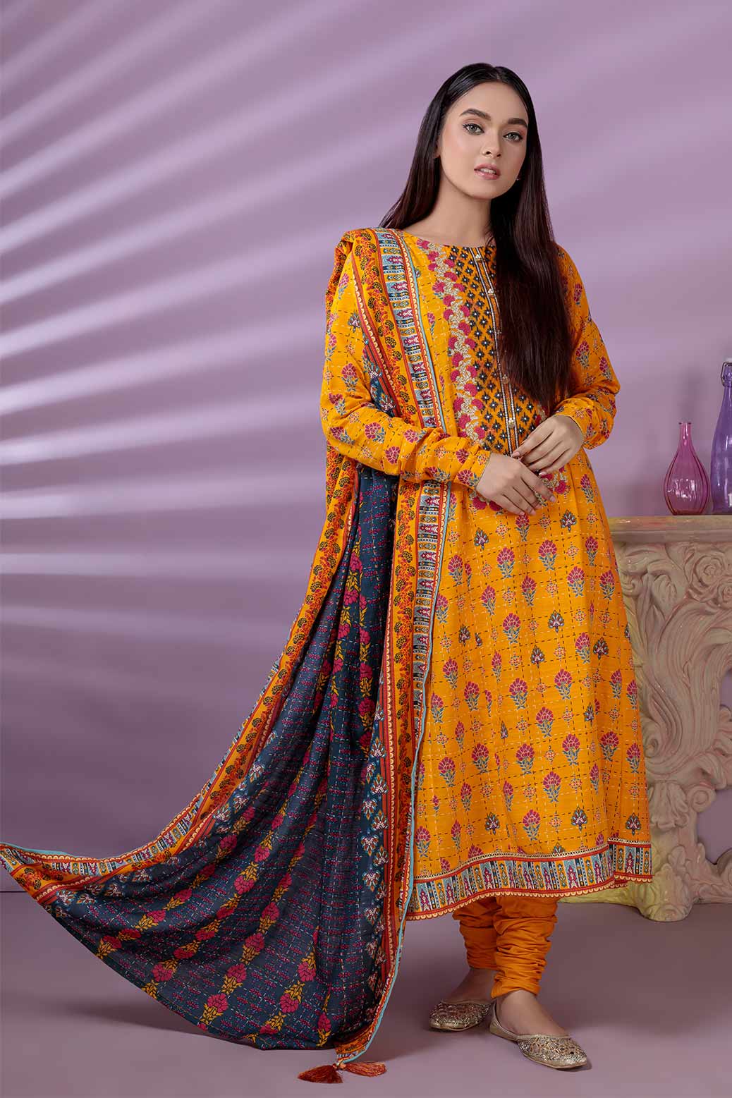 YELLOW-KHADDAR-SUIT (WSS223P06)