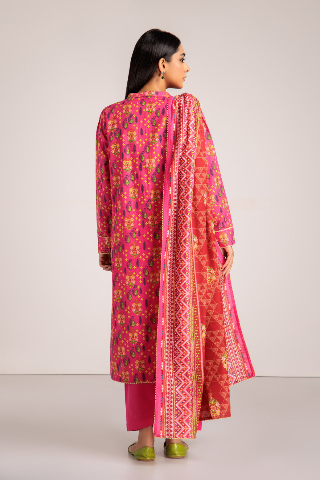 FUCHSIA-KHADDAR-3 PIECE (WSS223P106)