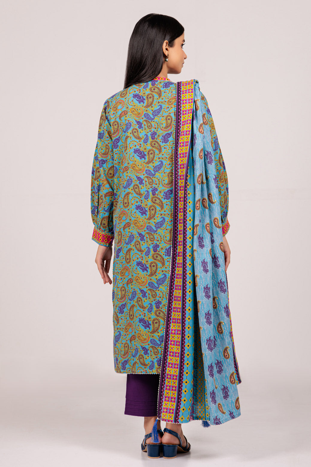 BLUE-KHADDAR-3 PIECE (WSS223P111)