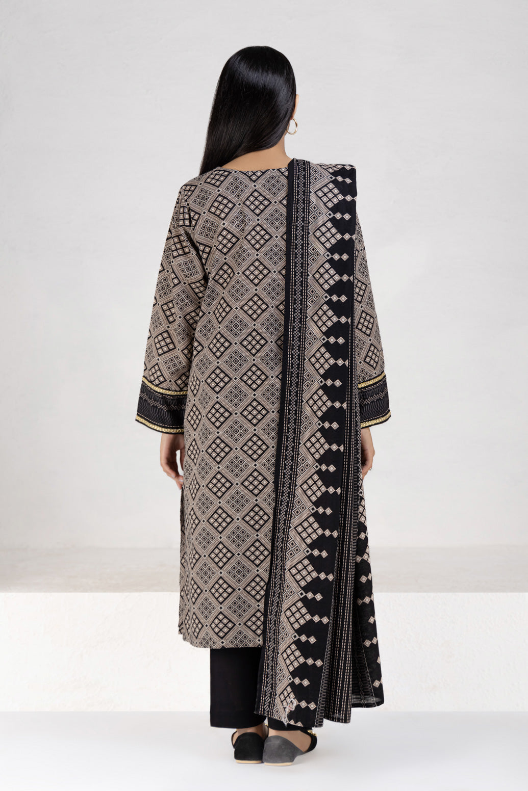 BLACK-KHADDAR-3 PIECE  (WSS223P58)