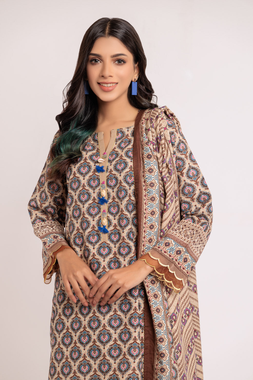 BEIGE-KHADDAR-3 PIECE (WSS223P75)