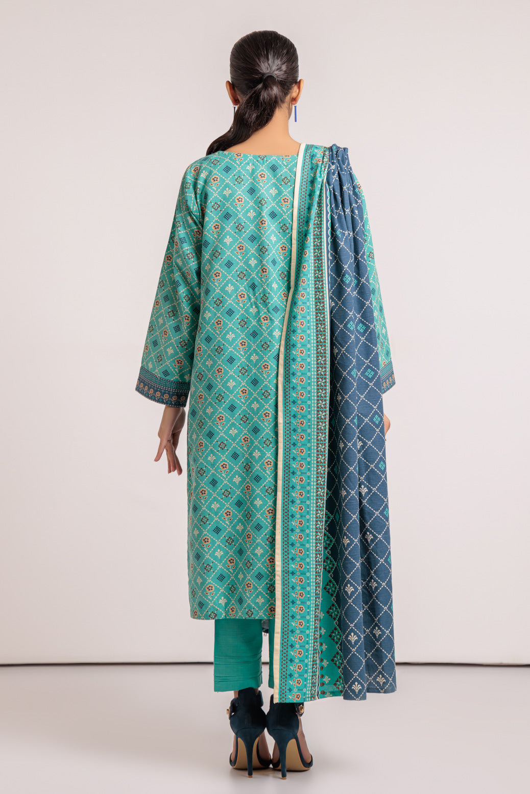 GREEN-KHADDAR-3 PIECE (WSS223P78)