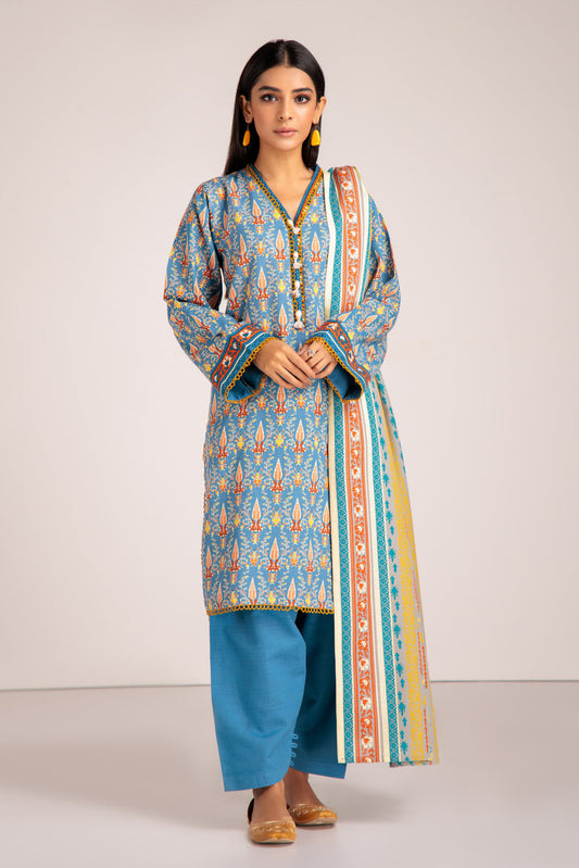 BLUE-KHADDAR-3 PIECE (WSS223P92)