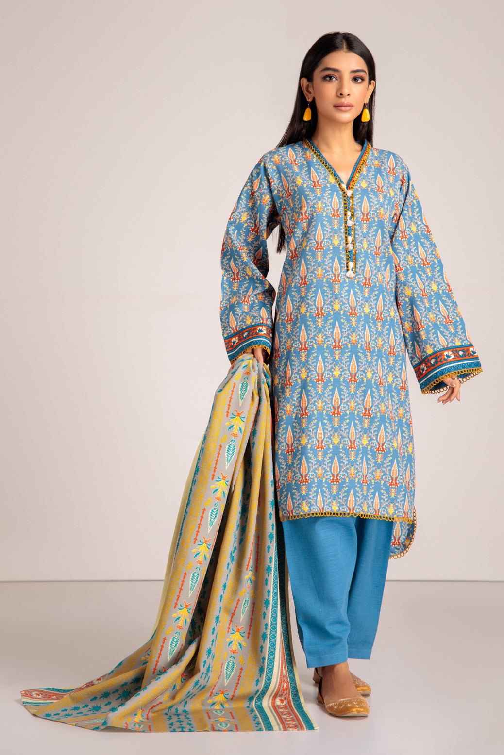 BLUE-KHADDAR-3 PIECE (WSS223P92)